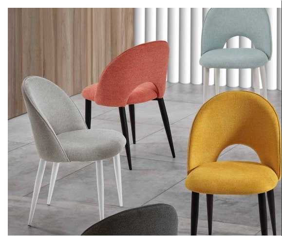 Silla comedor respaldo redondeado