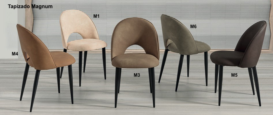 Silla comedor respaldo redondeado